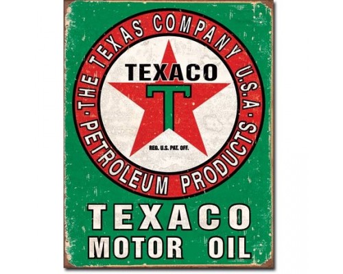 Enseigne Texaco en métal  / Motor Oil